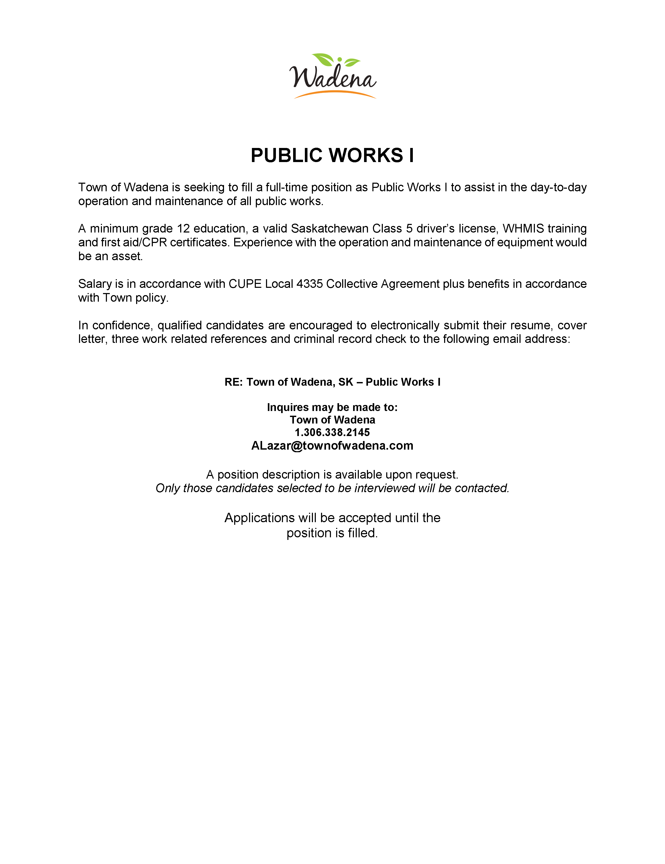 2025.08.29 Public Works I - 169 word Ad