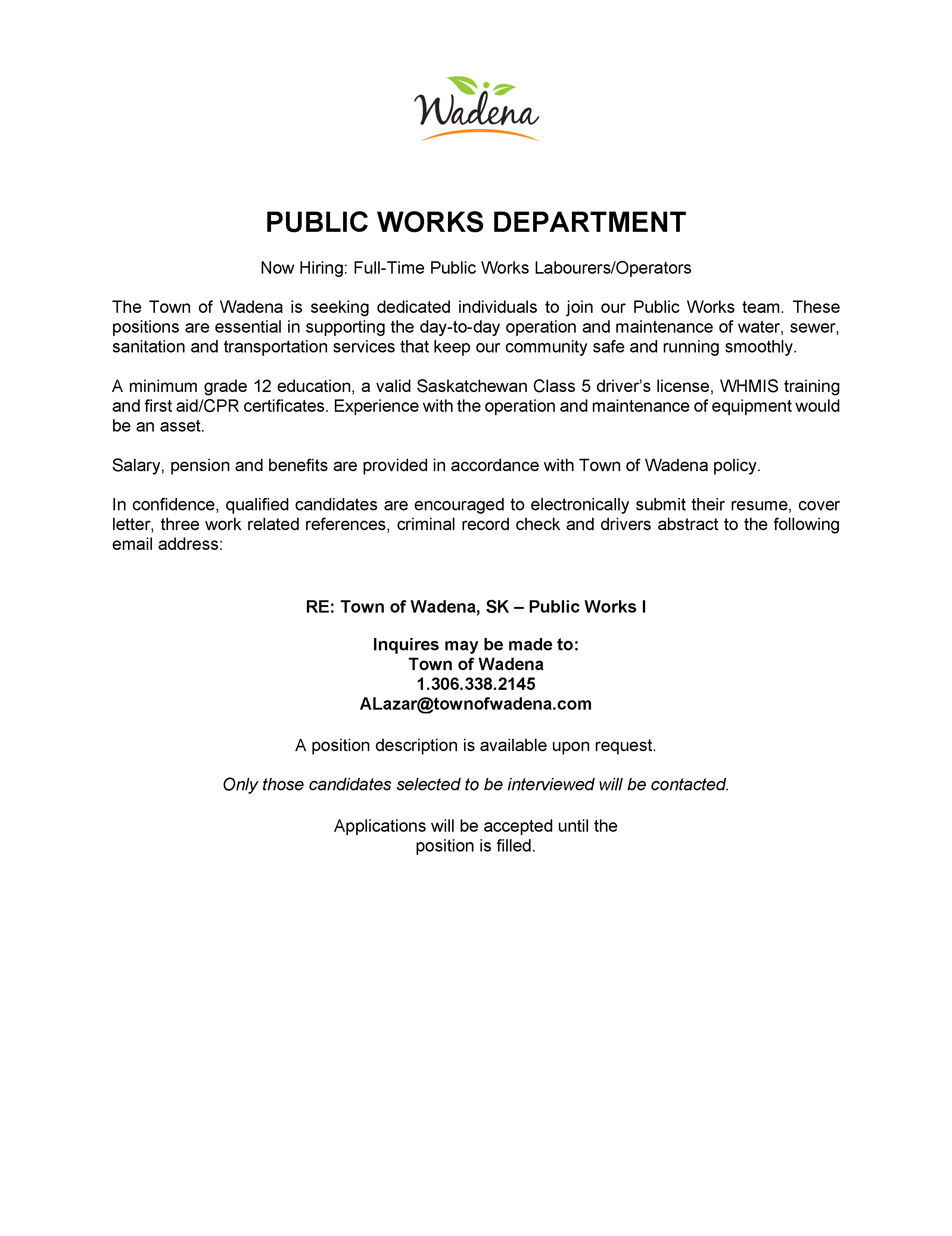 2025.11.24 Public Works I - 169 word Ad